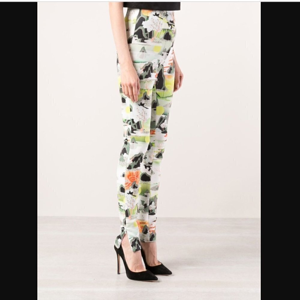 Opening Ceremony 5 Elements Colorful Print Neoprene High Rise Skinny Trousers 2 - Picture 3 of 14